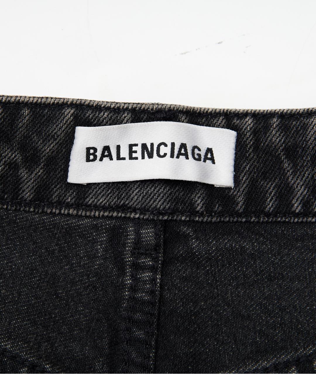 BALENCIAGA Черные хлопковые прямые джинсы, фото 2