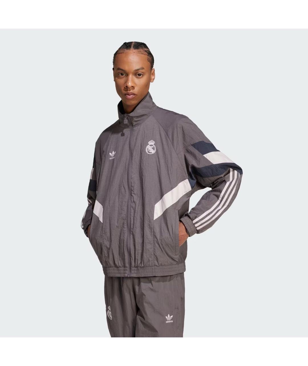 ADIDAS Серая полиамидовая спортивная куртка, фото 3