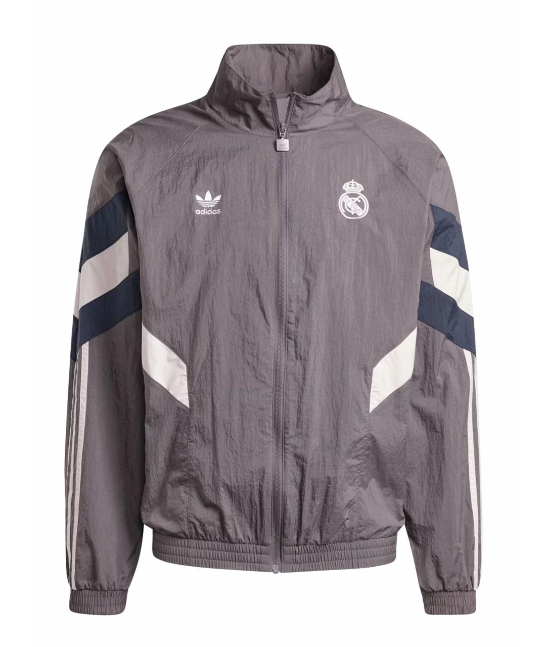 ADIDAS Серая полиамидовая спортивная куртка, фото 1