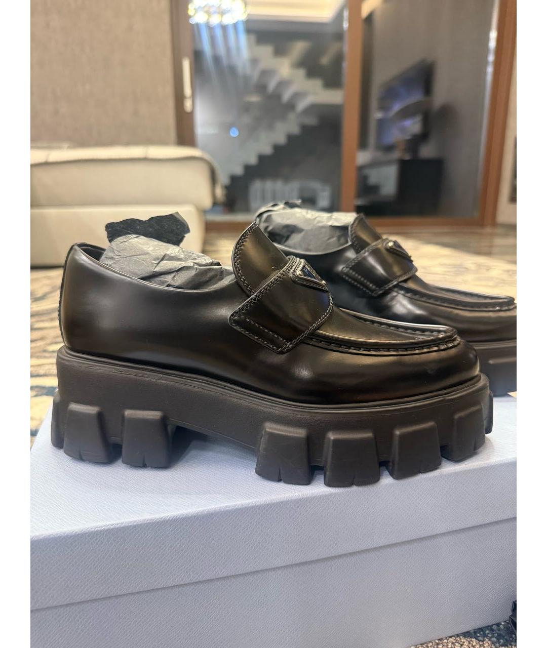 PRADA Черные лоферы из лакированной кожи, фото 9