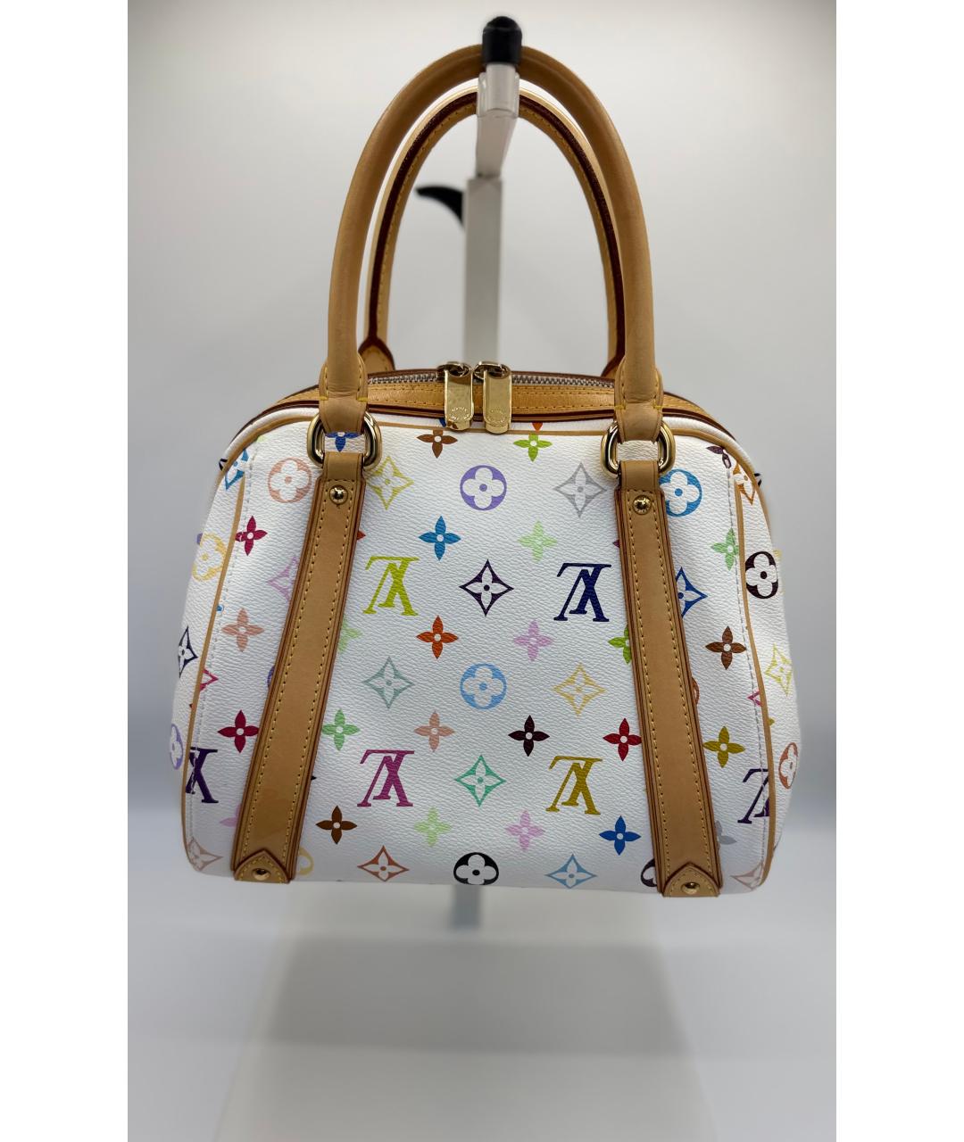 LOUIS VUITTON Белая канва сумка с короткими ручками, фото 3
