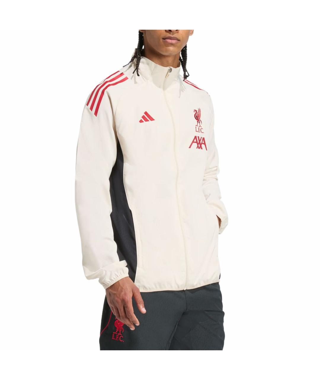 ADIDAS Бежевая полиэстеровая спортивная куртка, фото 3