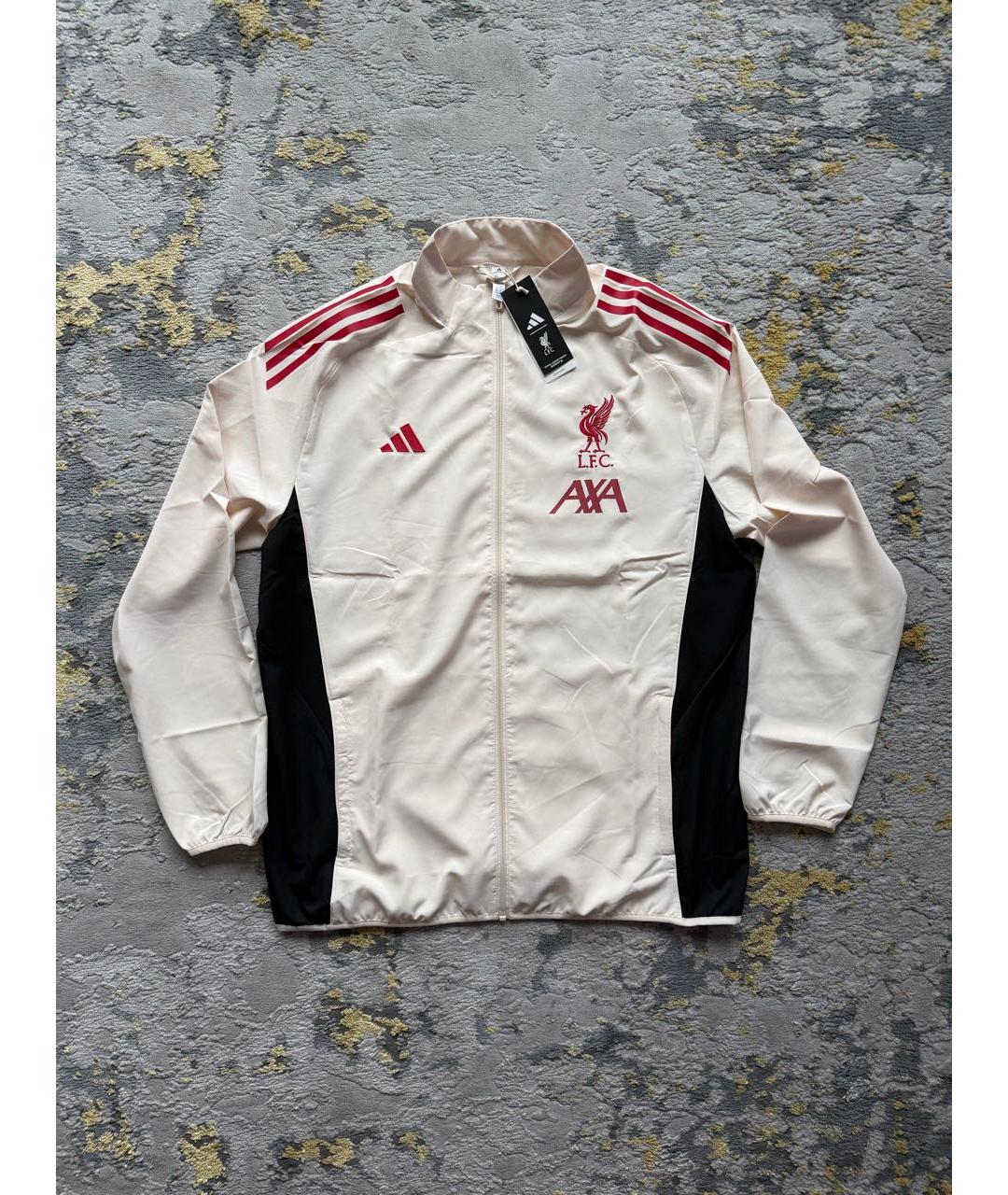 ADIDAS Бежевая полиэстеровая спортивная куртка, фото 5
