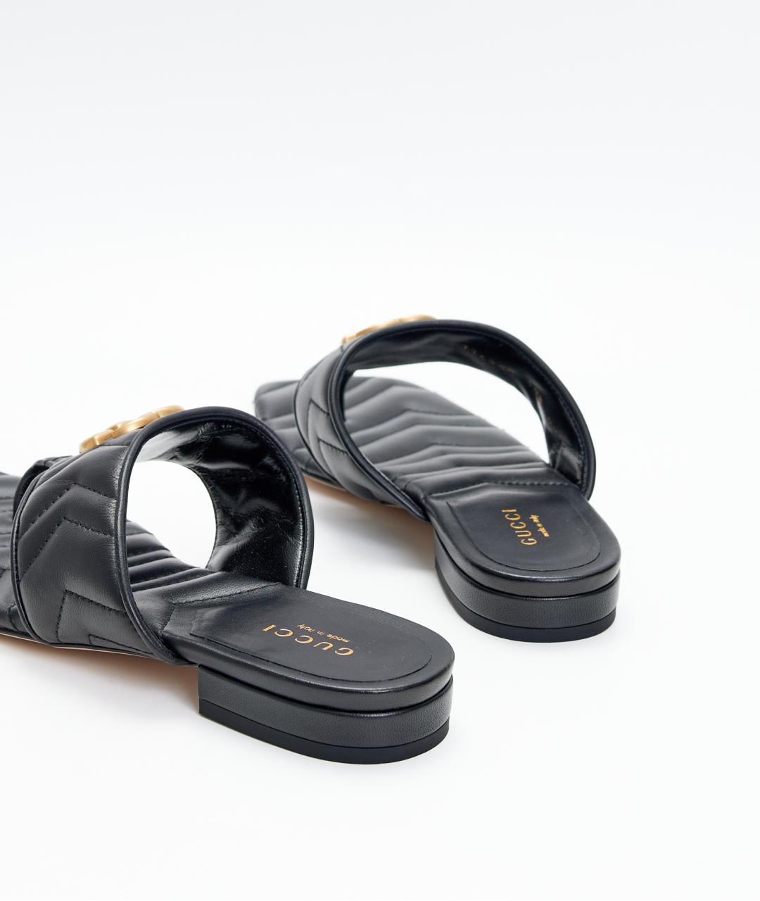 GUCCI Черные кожаные мюли, фото 3