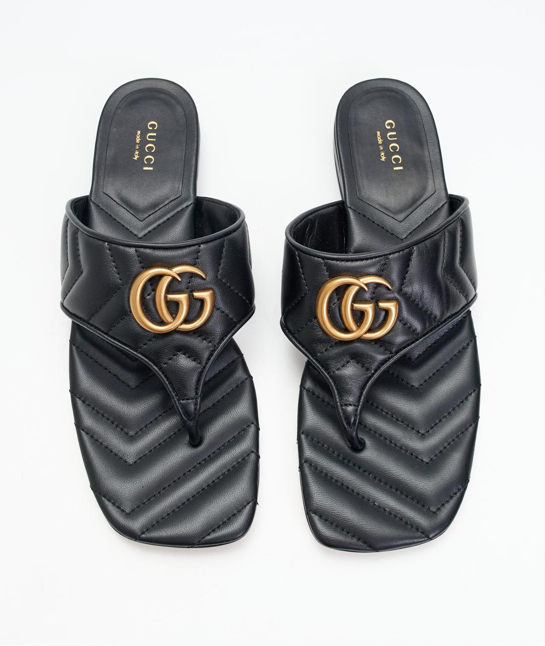 GUCCI Черные кожаные мюли, фото 4