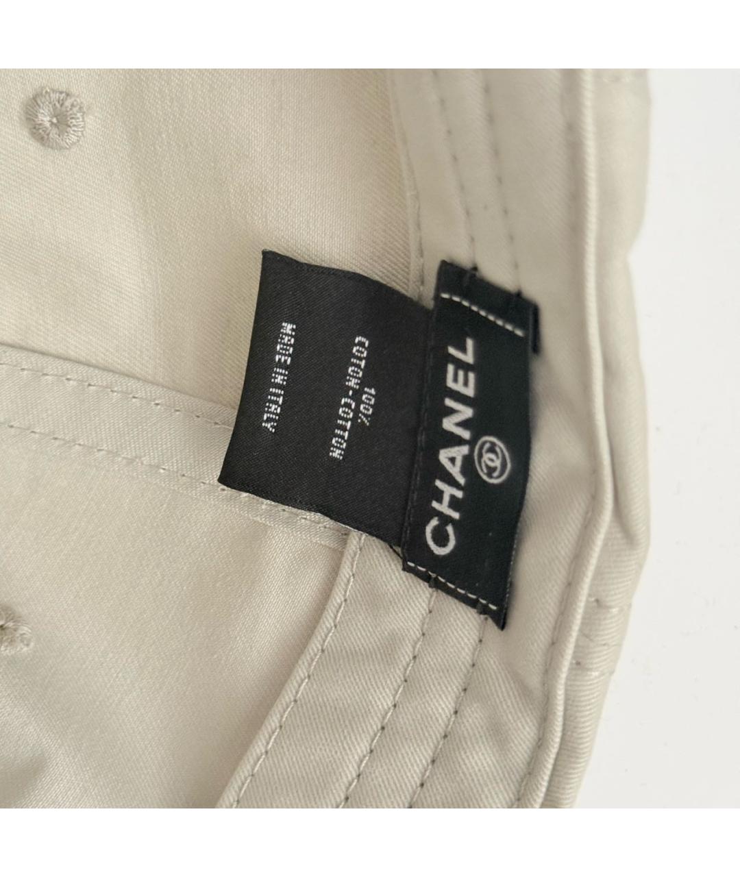CHANEL Бежевая хлопковая кепка, фото 6
