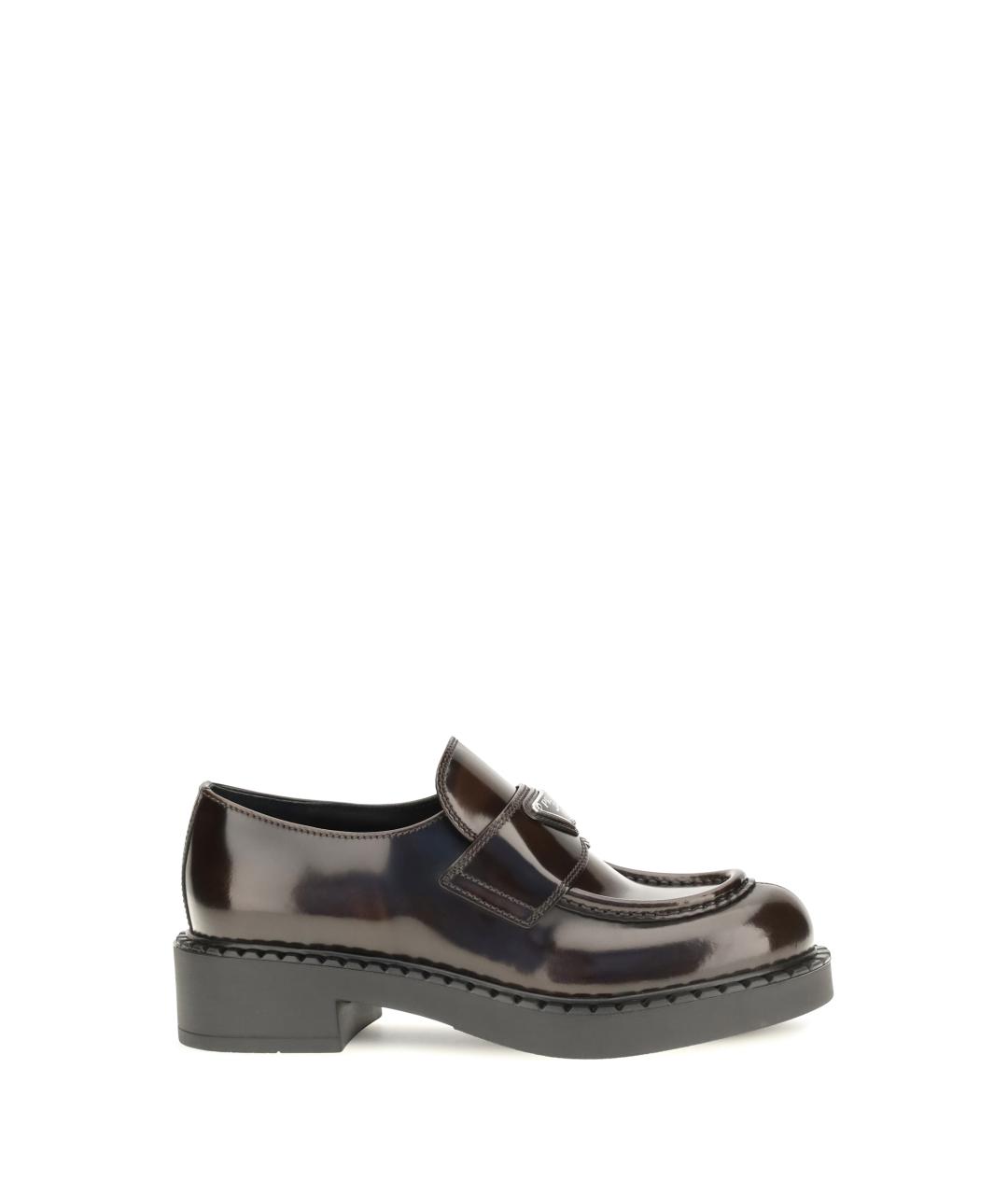 PRADA Коричневые кожаные лоферы, фото 1