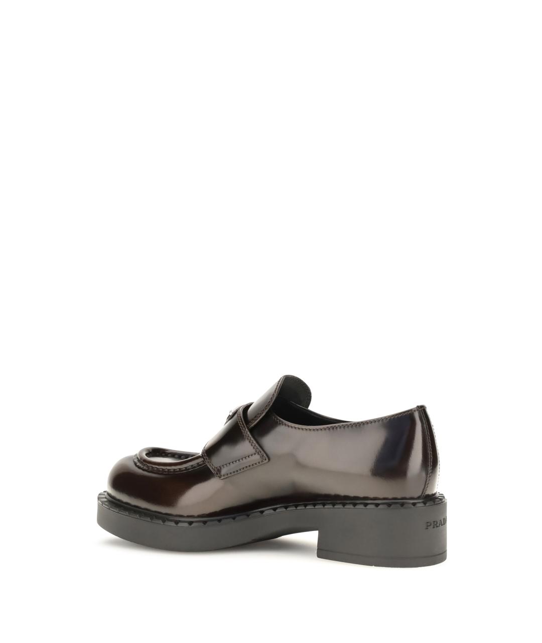 PRADA Коричневые кожаные лоферы, фото 3