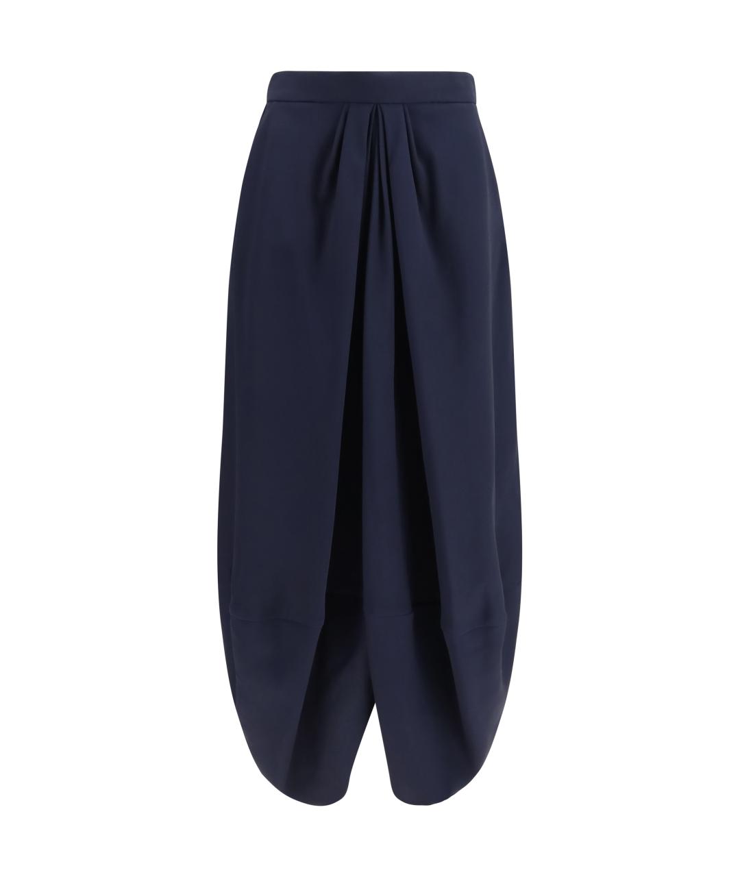 GIORGIO ARMANI Синяя шелковая юбка макси, фото 1
