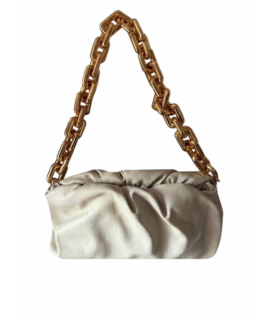 BOTTEGA VENETA Бежевая кожаная сумка с короткими ручками, фото 1