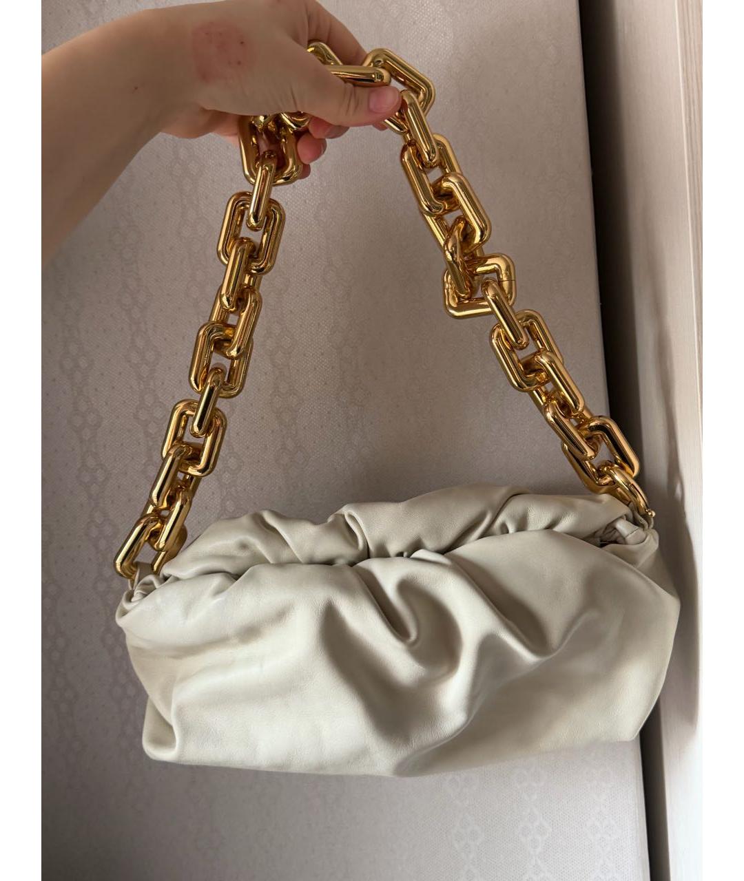BOTTEGA VENETA Бежевая кожаная сумка с короткими ручками, фото 2