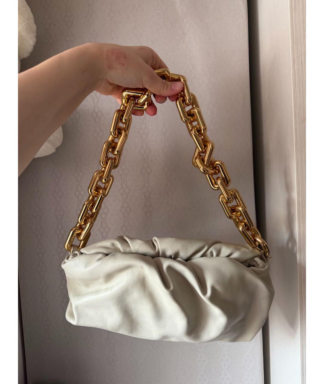 BOTTEGA VENETA Бежевая кожаная сумка с короткими ручками, фото 5