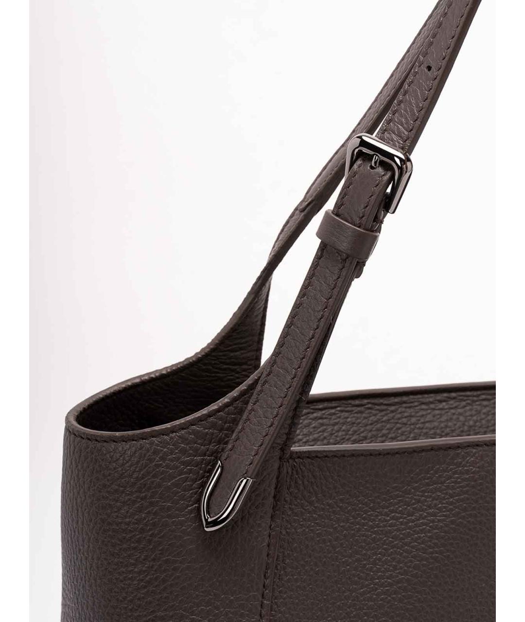 BRUNELLO CUCINELLI Коричневая кожаная сумка тоут, фото 4