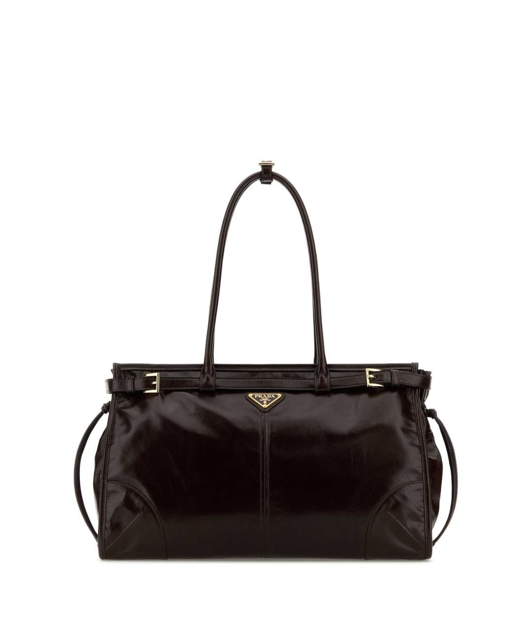 PRADA Коричневая кожаная сумка тоут, фото 1