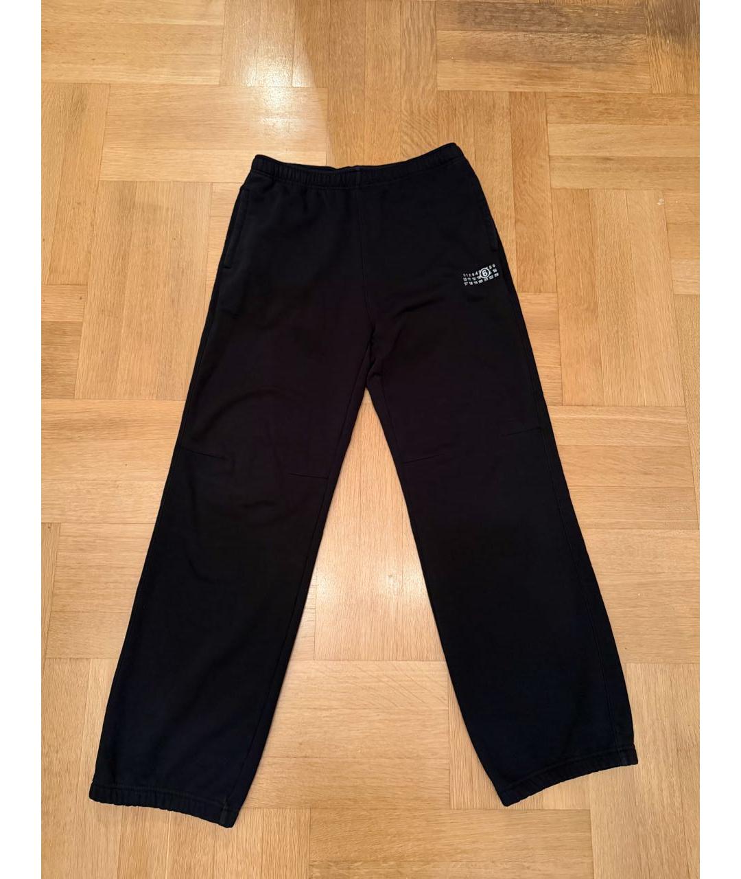 MM6 MAISON MARGIELA Черные хлопковые повседневные брюки, фото 6