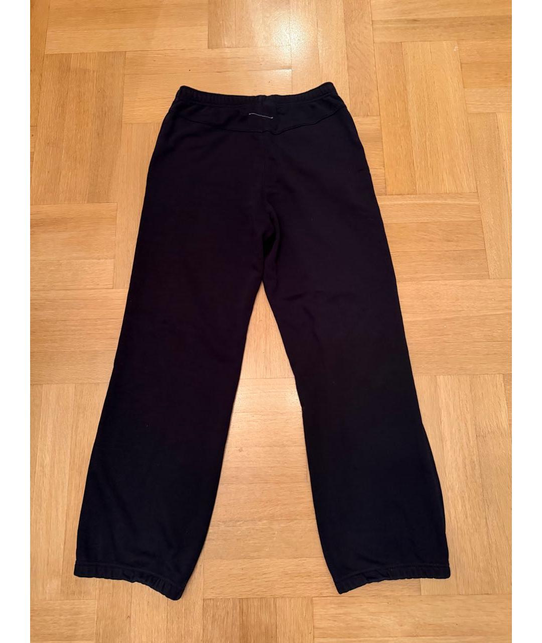 MM6 MAISON MARGIELA Черные хлопковые повседневные брюки, фото 2
