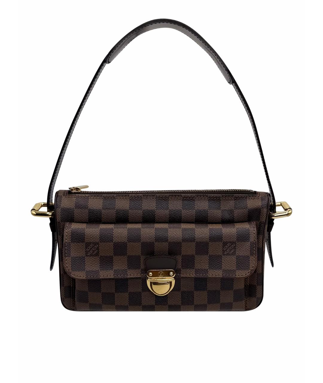 LOUIS VUITTON Коричневая канва сумка с короткими ручками, фото 9