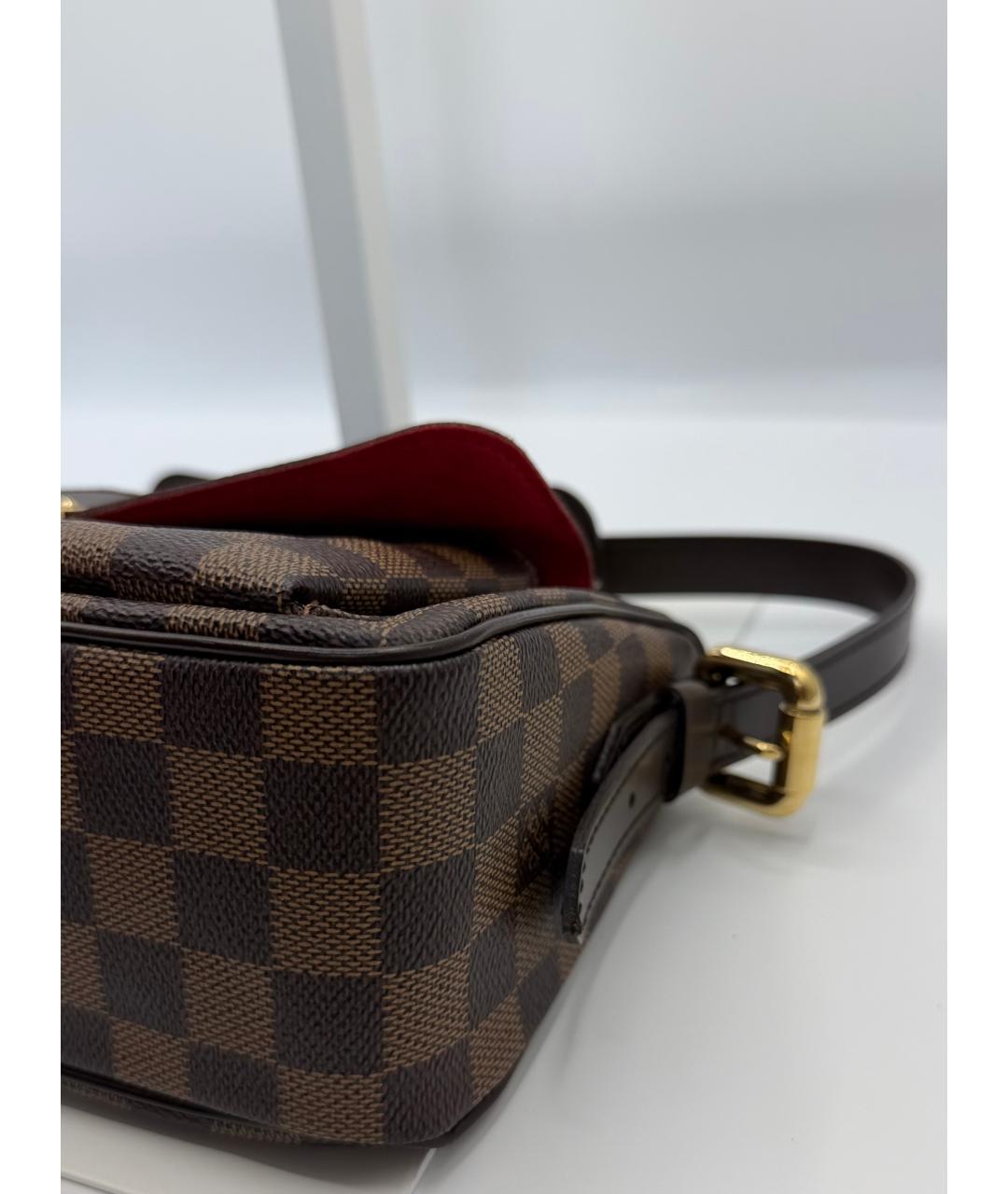 LOUIS VUITTON Коричневая канва сумка с короткими ручками, фото 6