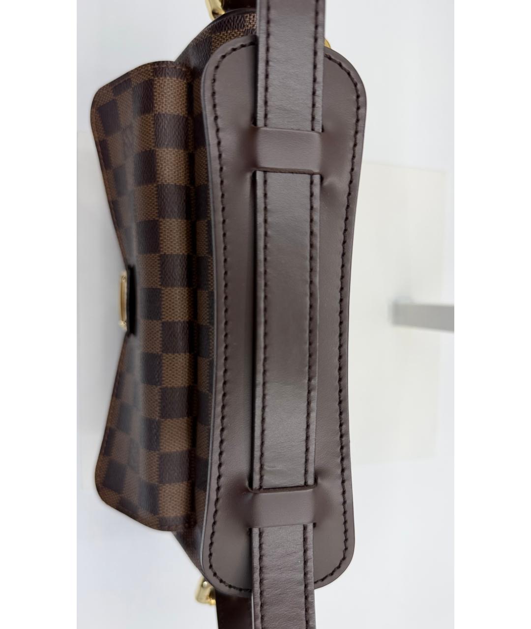 LOUIS VUITTON Коричневая канва сумка с короткими ручками, фото 5