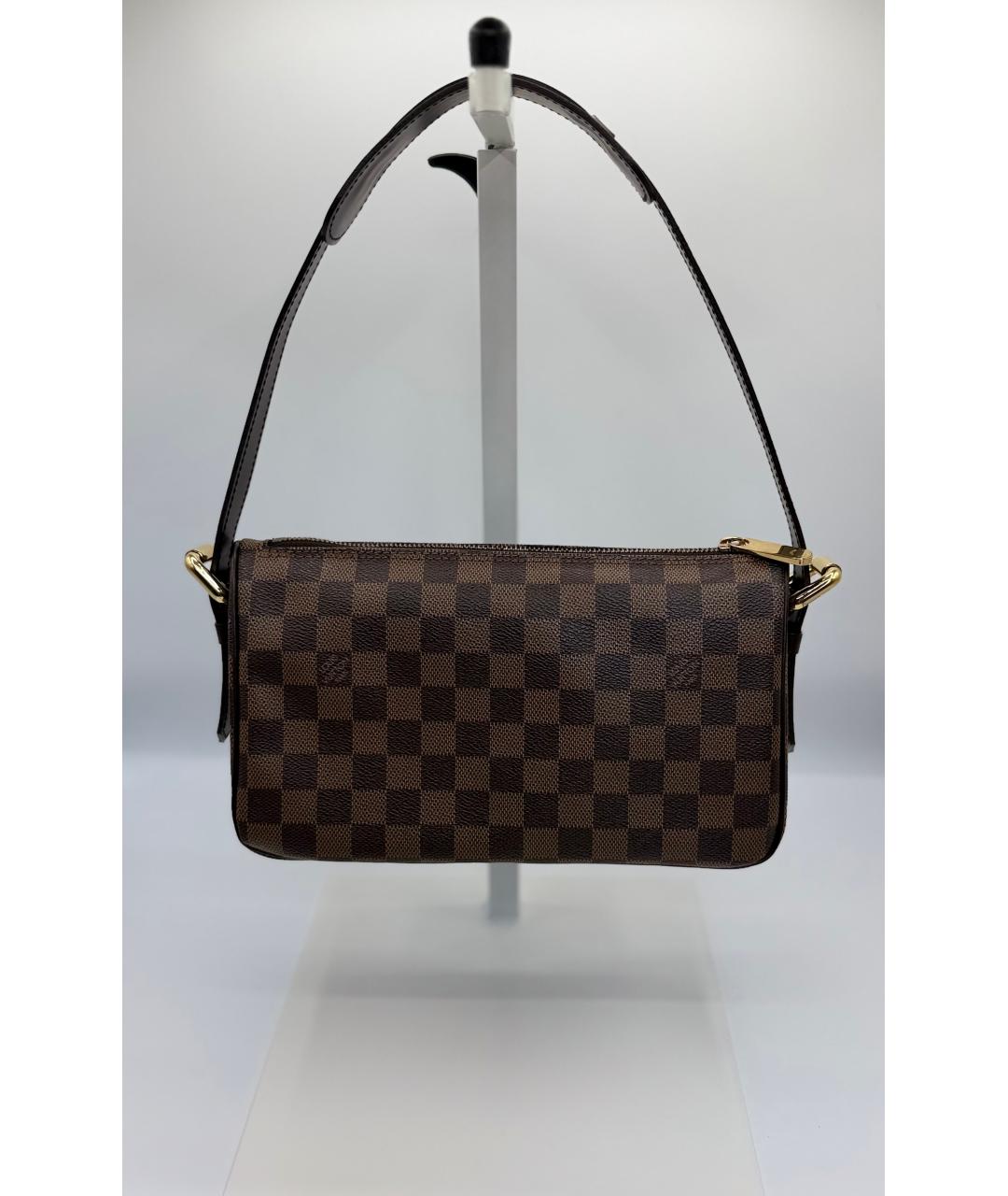 LOUIS VUITTON Коричневая канва сумка с короткими ручками, фото 3