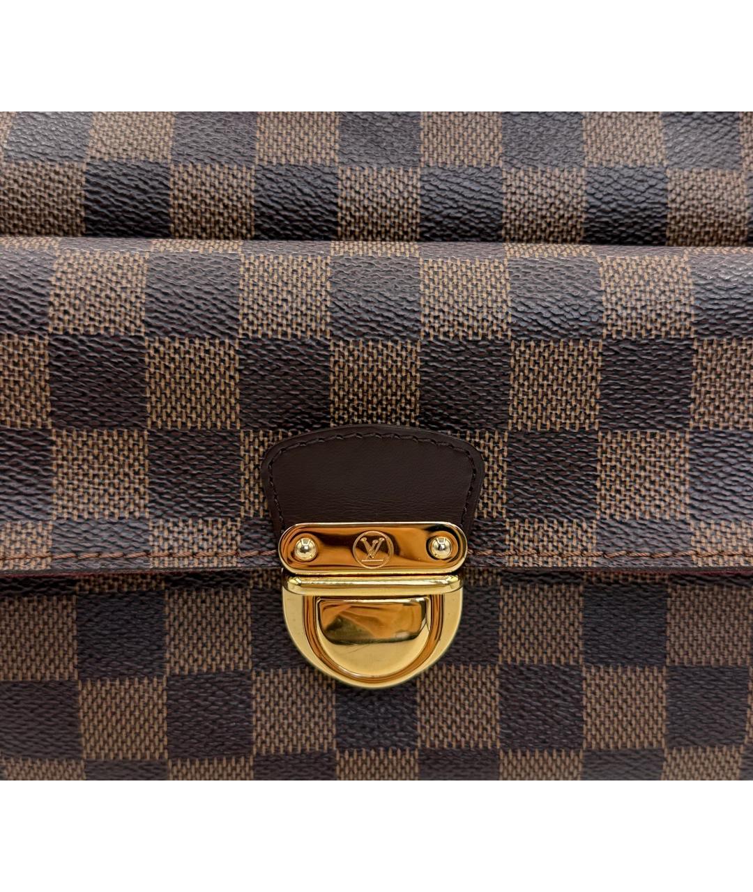 LOUIS VUITTON Коричневая канва сумка с короткими ручками, фото 2