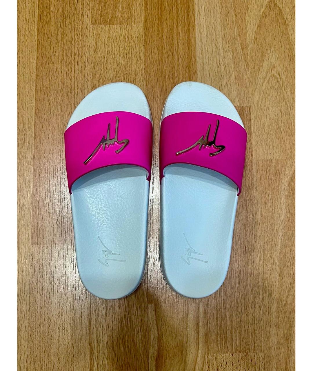GIUSEPPE ZANOTTI DESIGN Белые шлепанцы, фото 3