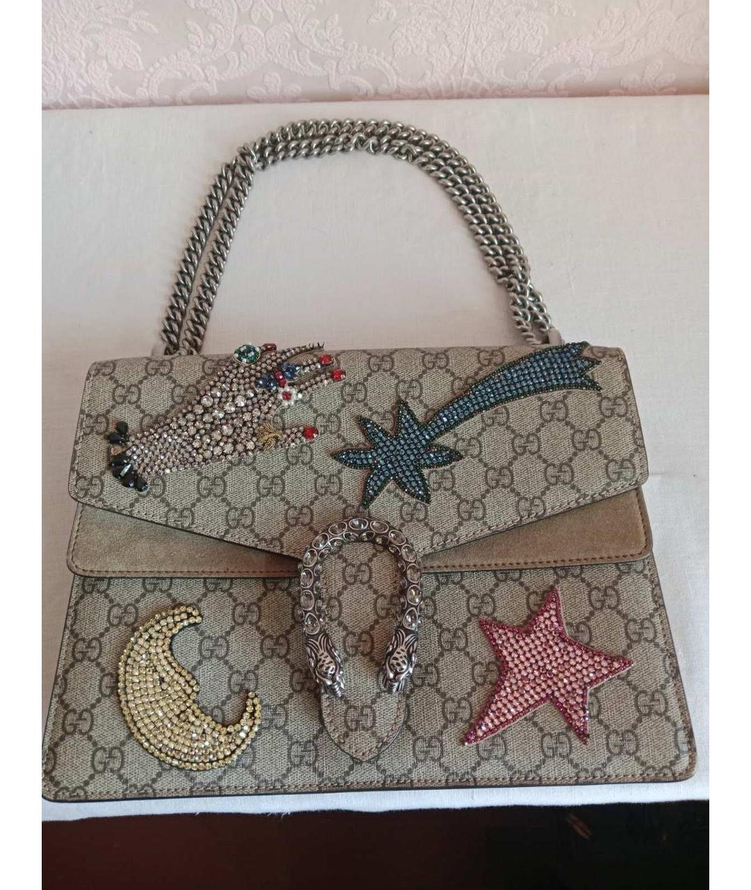 GUCCI Бежевая канва сумка через плечо, фото 5