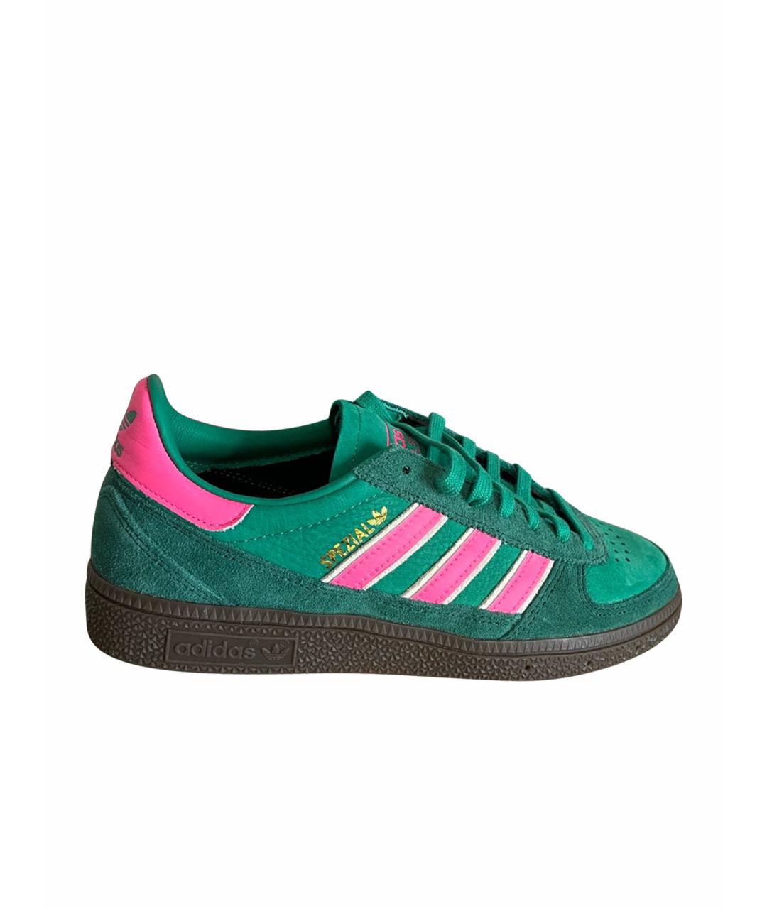 ADIDAS Зеленые замшевые кроссовки, фото 1