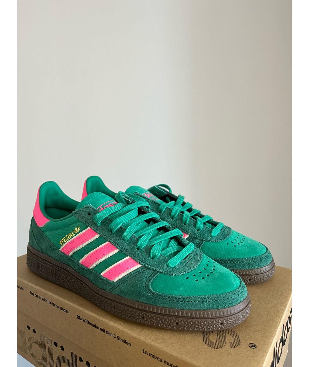 ADIDAS Зеленые замшевые кроссовки, фото 3