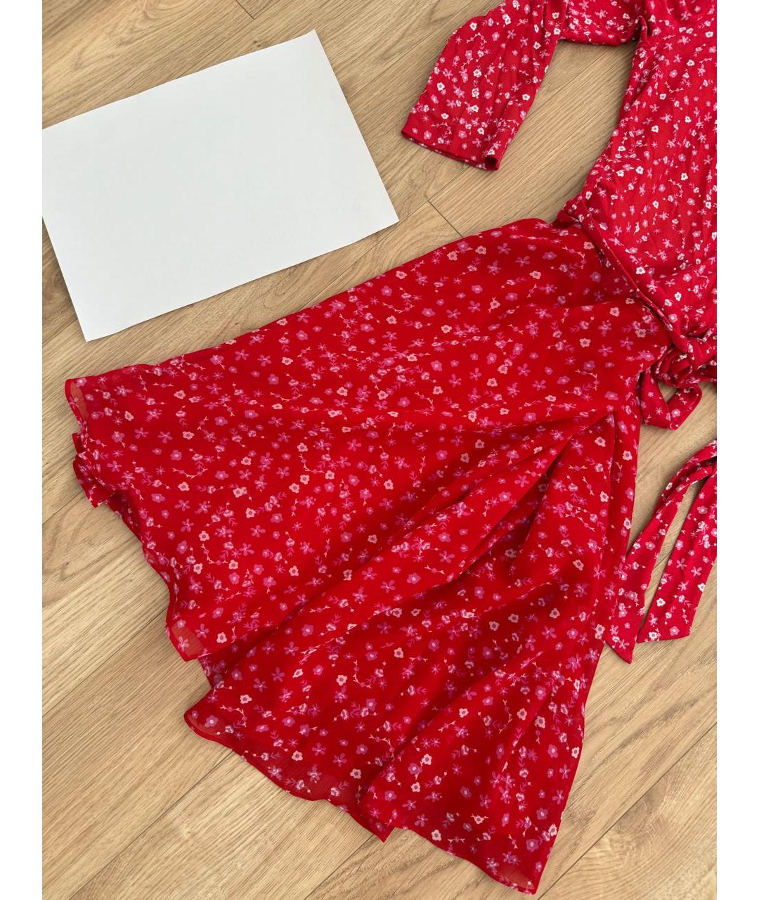 DIANE VON FURSTENBERG Красное вискозное повседневное платье, фото 4