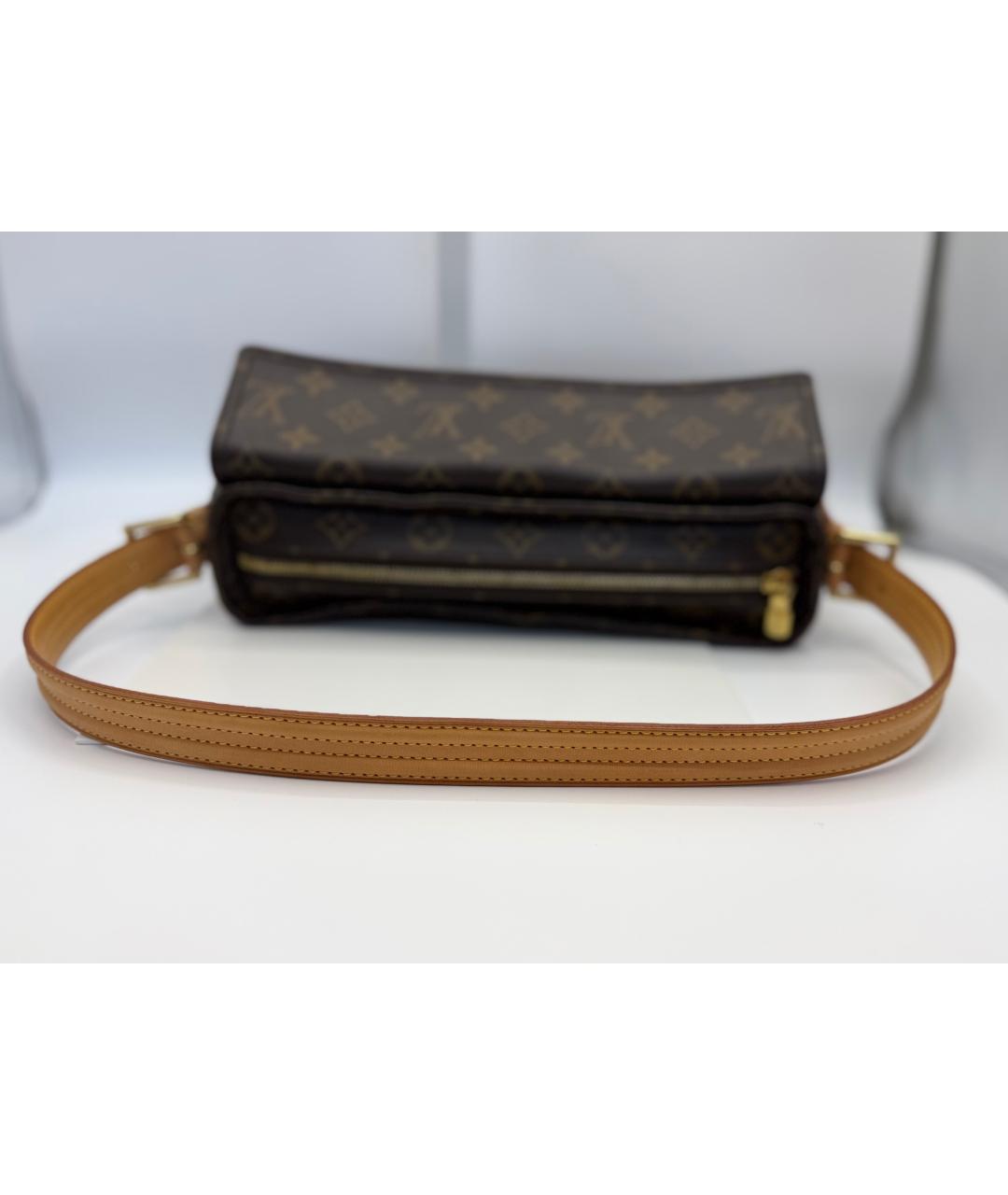 LOUIS VUITTON Коричневая канва сумка через плечо, фото 6