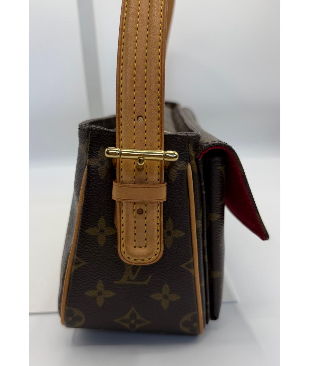 LOUIS VUITTON Коричневая канва сумка через плечо, фото 9