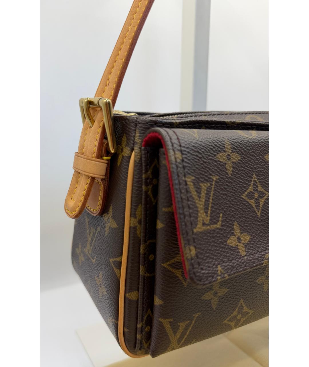 LOUIS VUITTON Коричневая канва сумка через плечо, фото 2