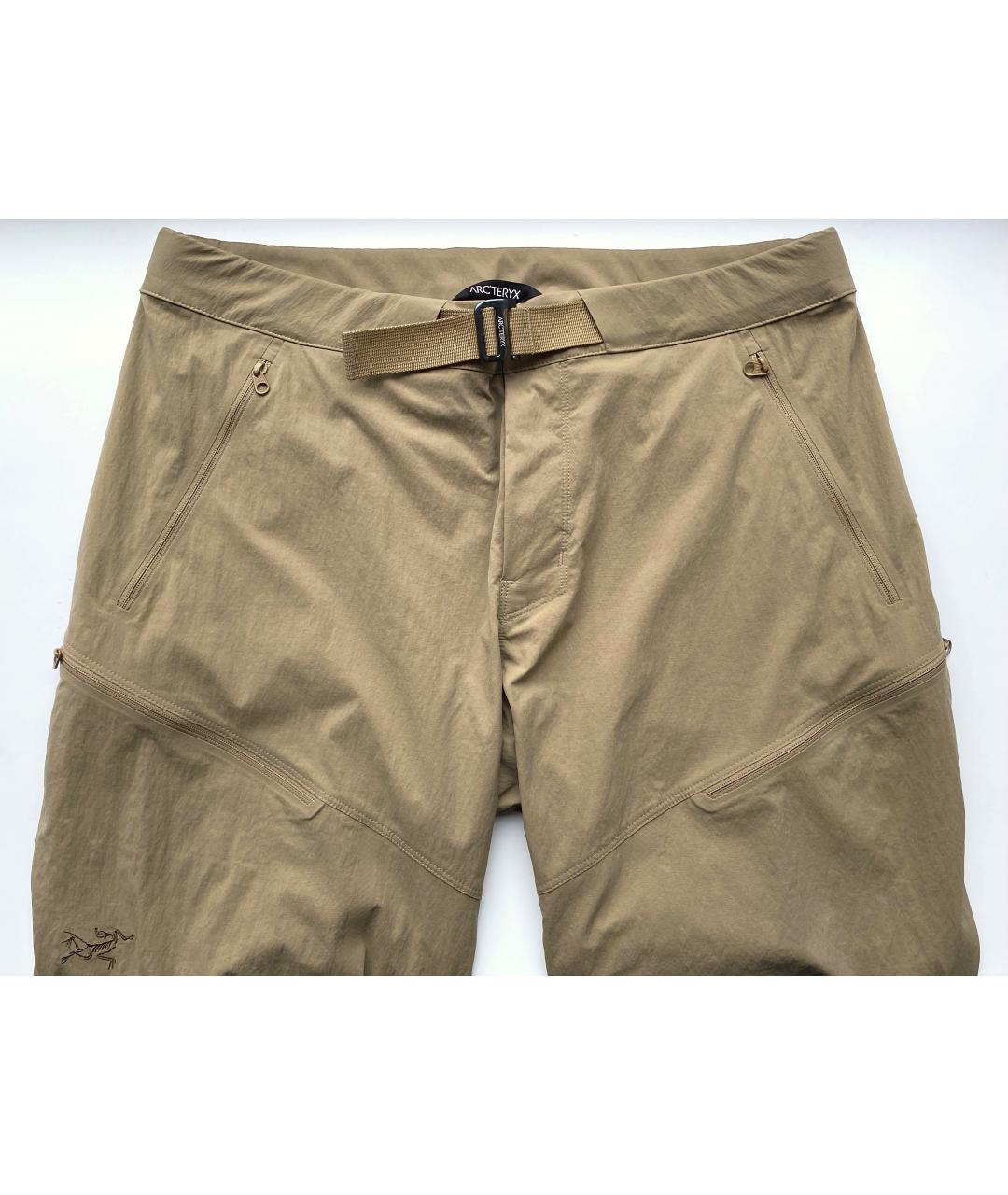 ARCTERYX Горчичные полиамидовые повседневные брюки, фото 3
