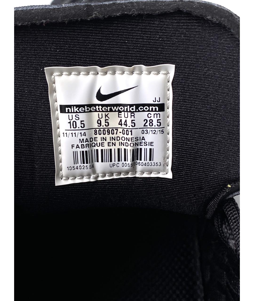 NIKE Черные текстильные высокие кроссовки / кеды, фото 7