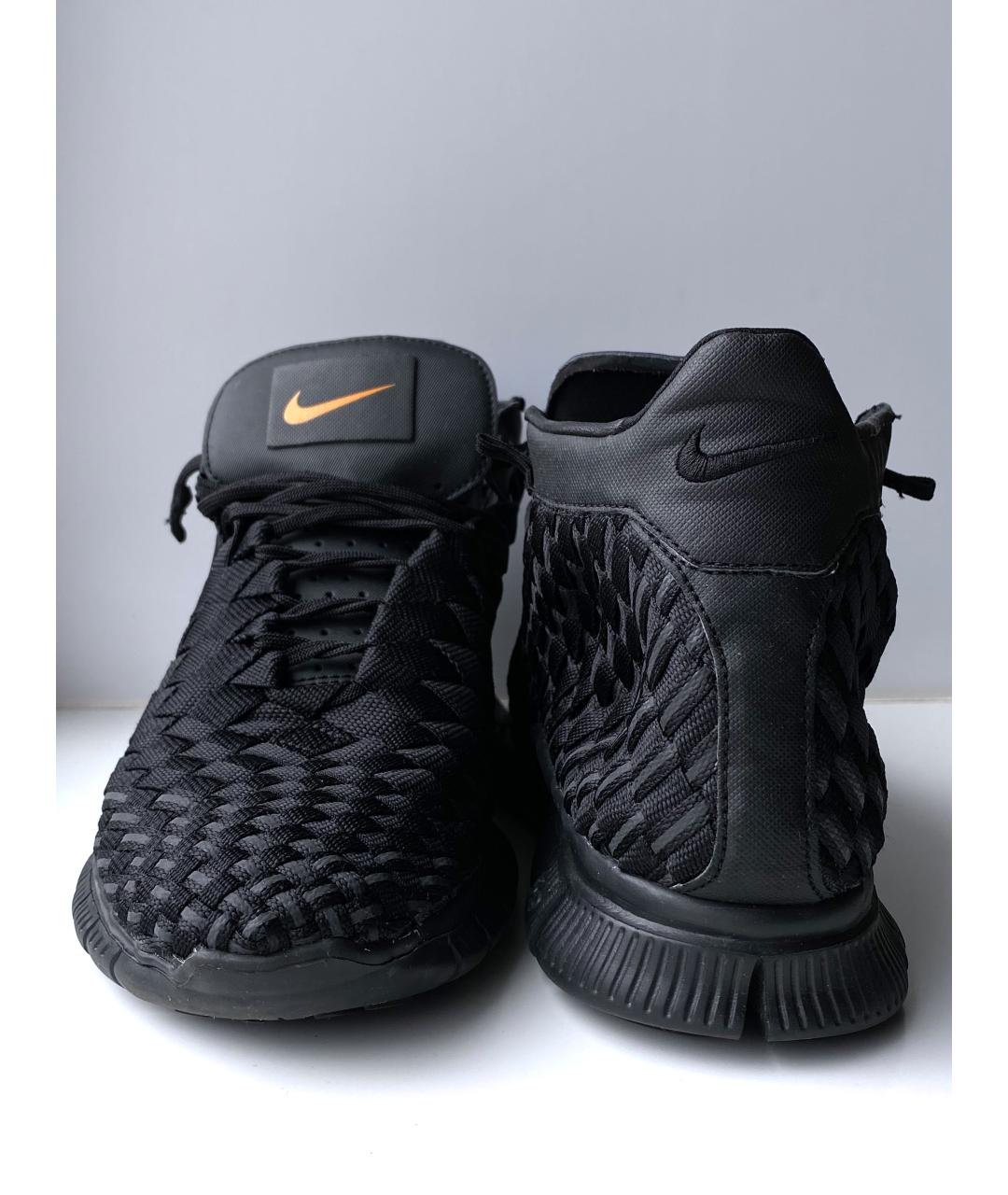 NIKE Черные текстильные высокие кроссовки / кеды, фото 3