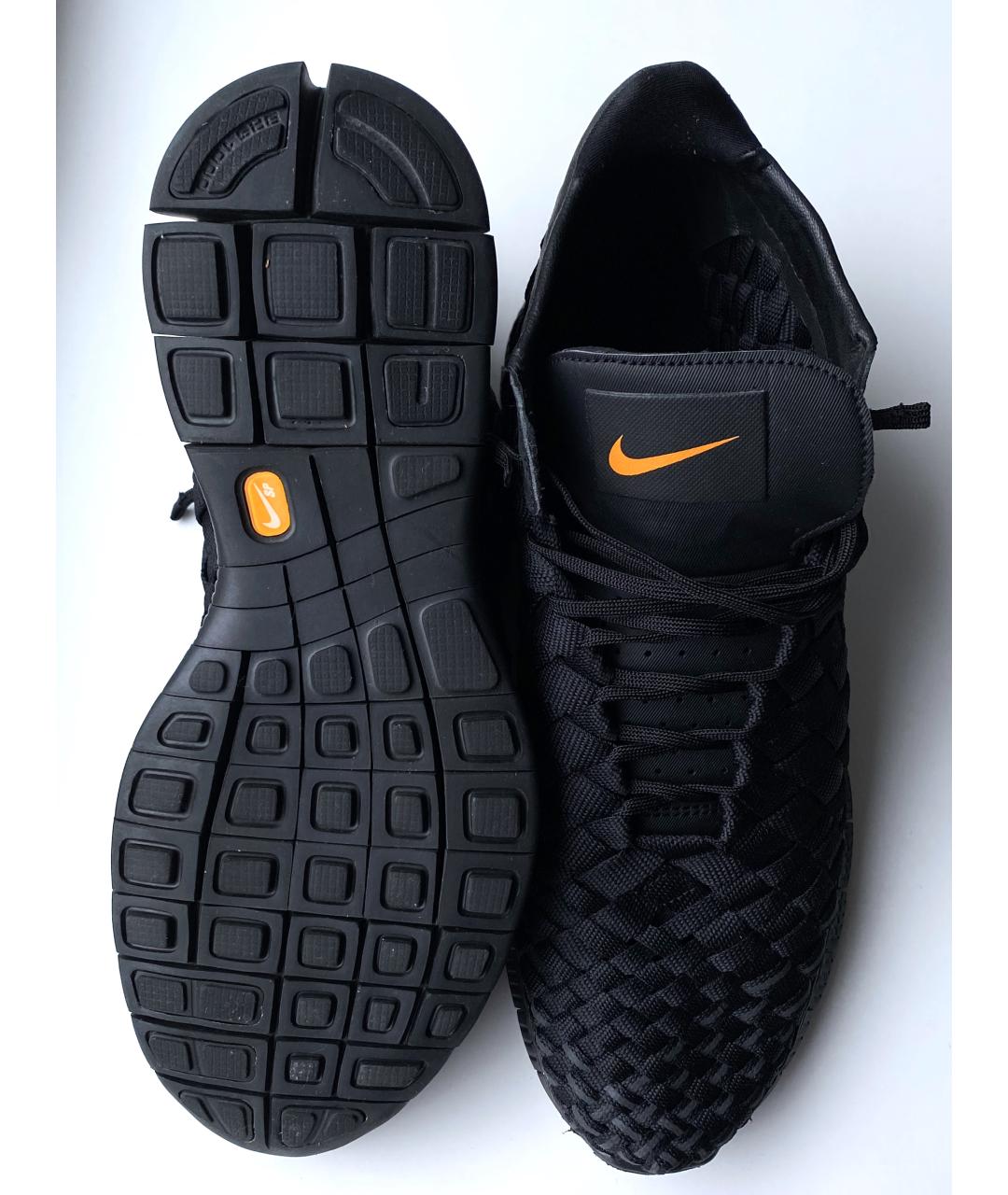 NIKE Черные текстильные высокие кроссовки / кеды, фото 4