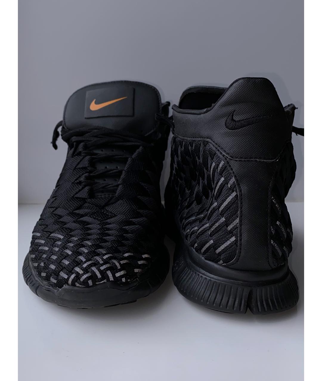NIKE Черные текстильные высокие кроссовки / кеды, фото 8