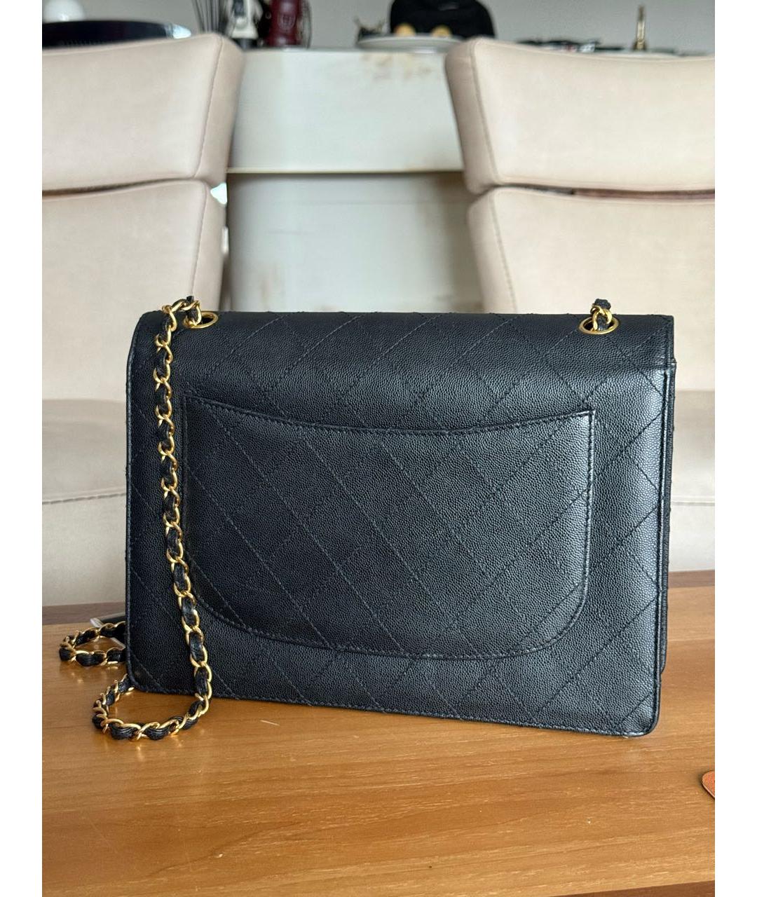 CHANEL Черная кожаная сумка через плечо, фото 4