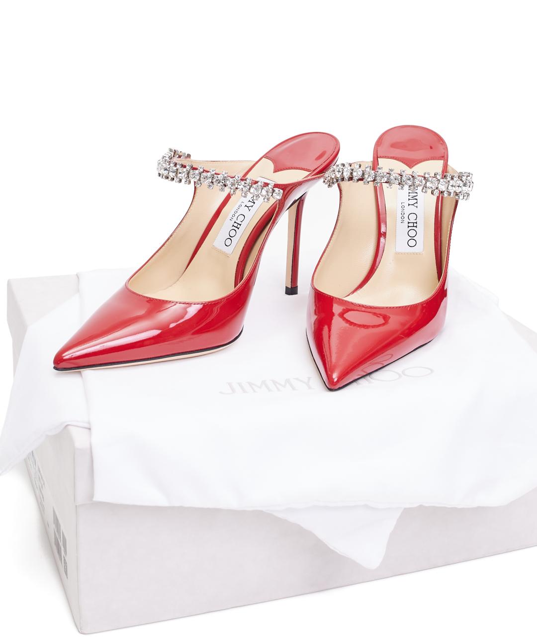 JIMMY CHOO Красные кожаные туфли, фото 7