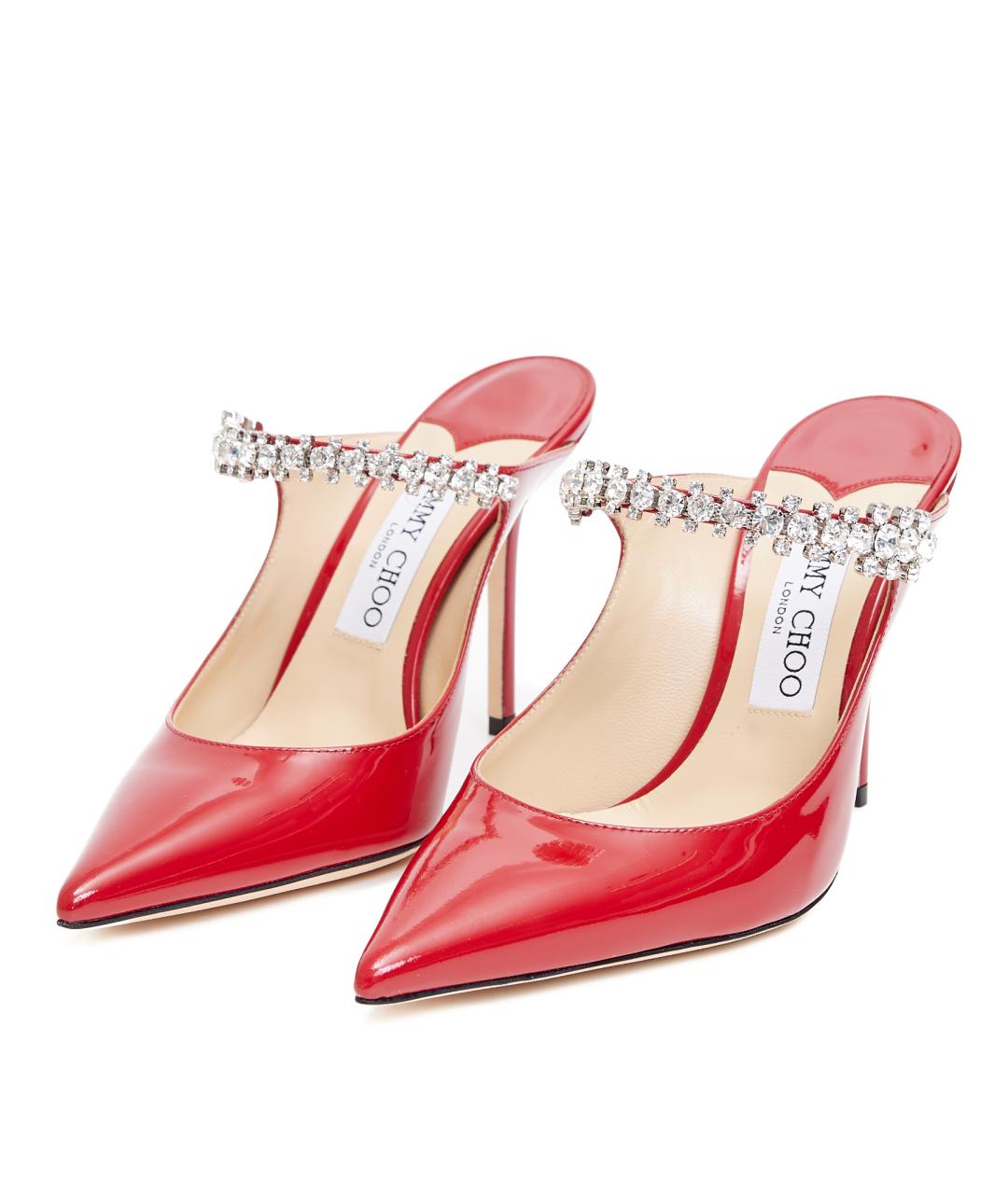 JIMMY CHOO Красные кожаные туфли, фото 2