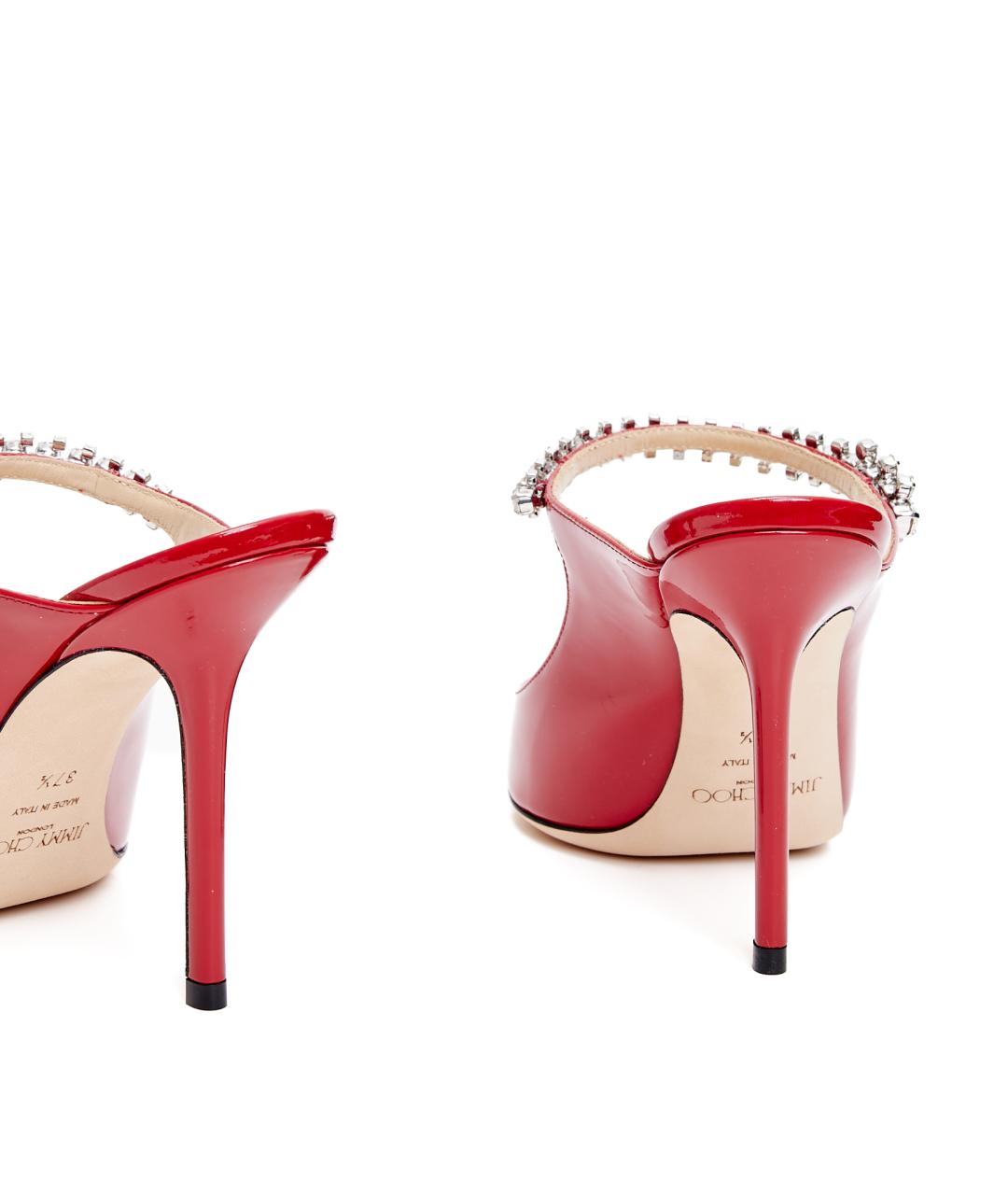 JIMMY CHOO Красные кожаные туфли, фото 5
