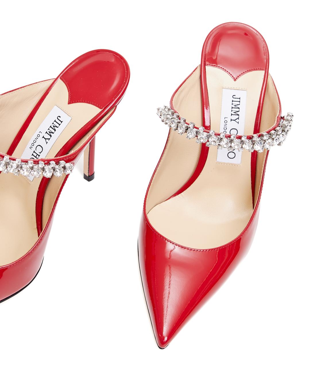 JIMMY CHOO Красные кожаные туфли, фото 4