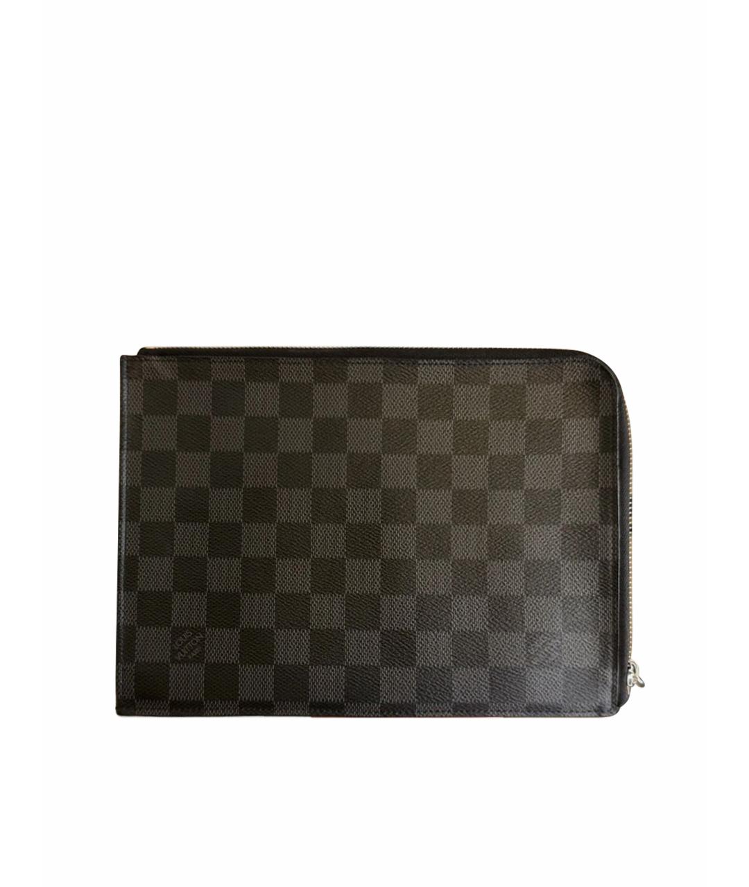 LOUIS VUITTON Темно-синяя канва папка для документов, фото 1