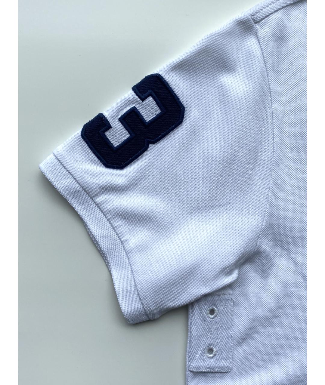 POLO RALPH LAUREN Белое хлопковое поло с коротким рукавом, фото 6