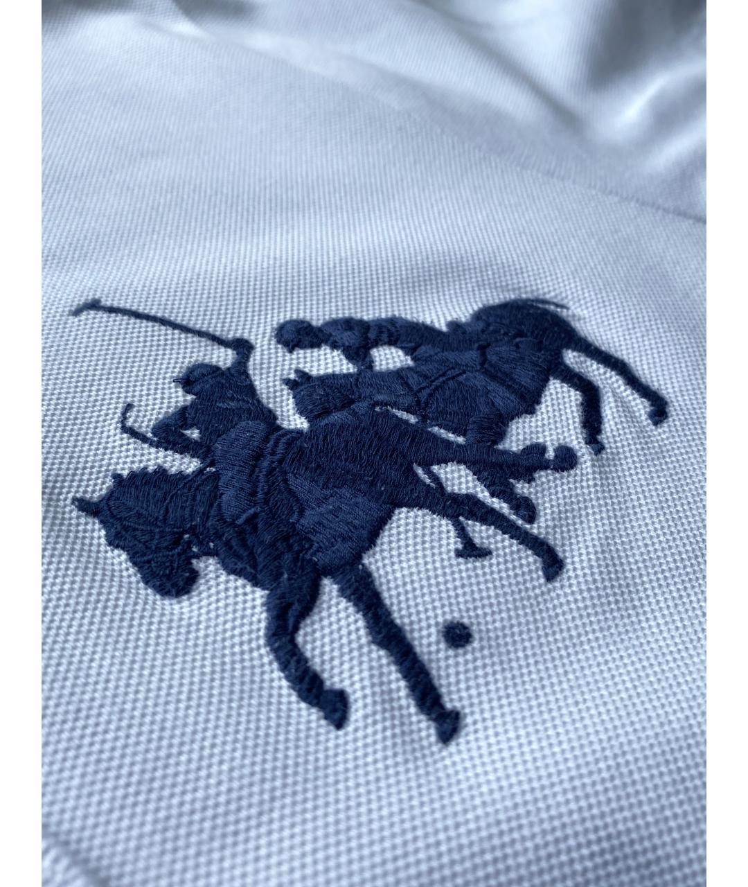 POLO RALPH LAUREN Белое хлопковое поло с коротким рукавом, фото 4