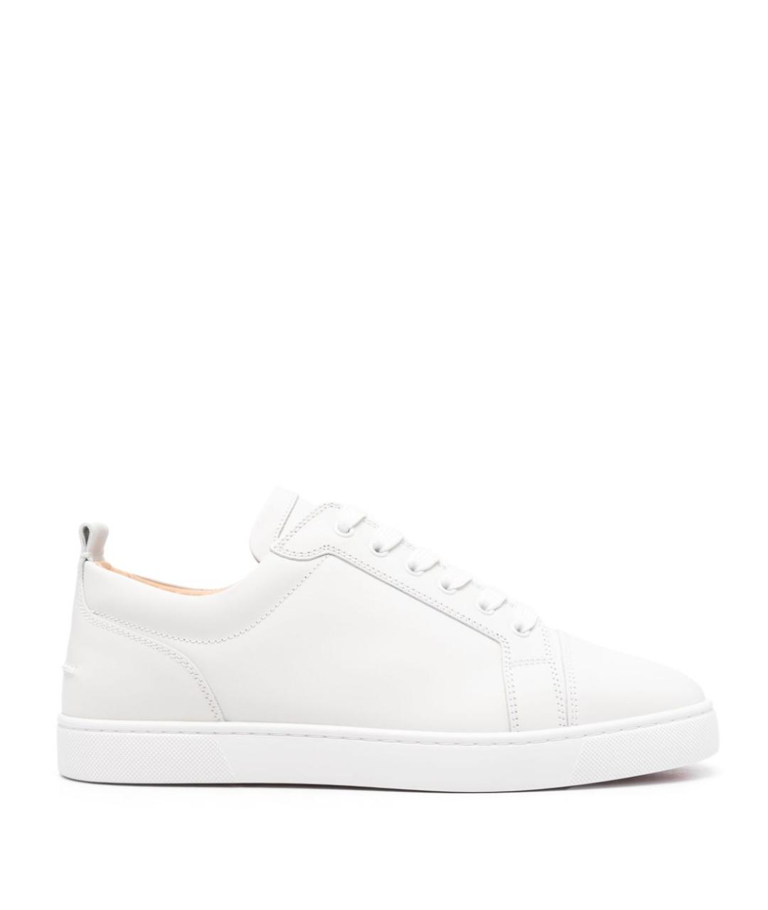 CHRISTIAN LOUBOUTIN Белые кожаные низкие кроссовки / кеды, фото 1