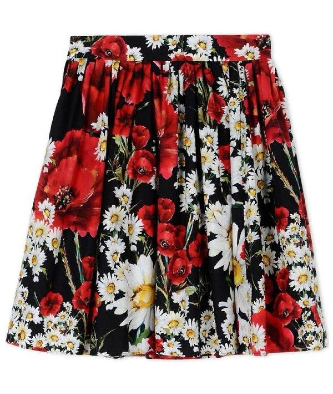 DOLCE&GABBANA Мульти хлопковая юбка мини, фото 9