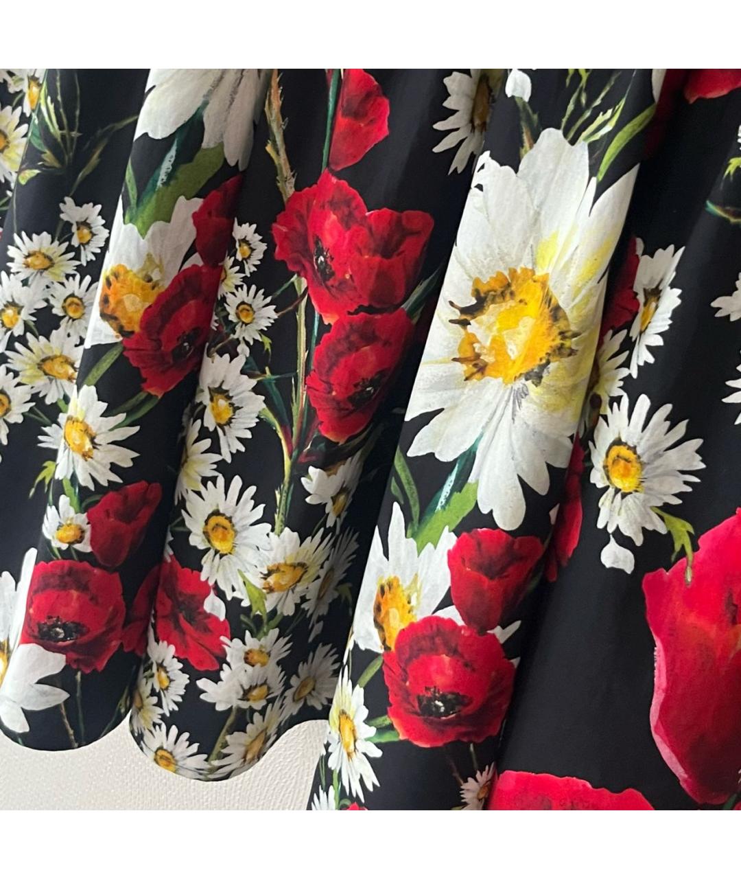 DOLCE&GABBANA Мульти хлопковая юбка мини, фото 4