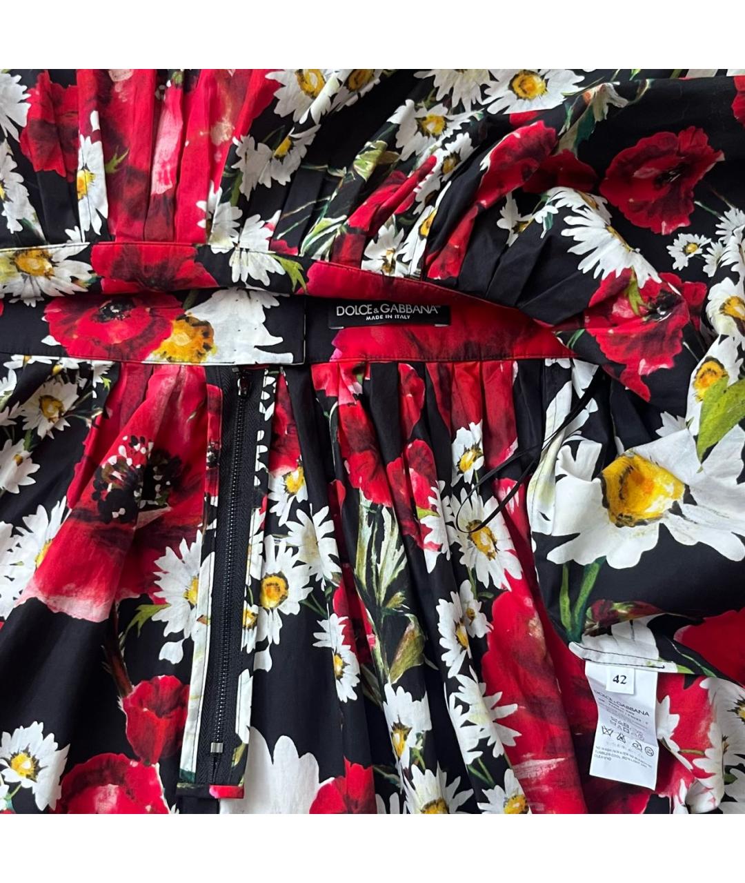 DOLCE&GABBANA Мульти хлопковая юбка мини, фото 8